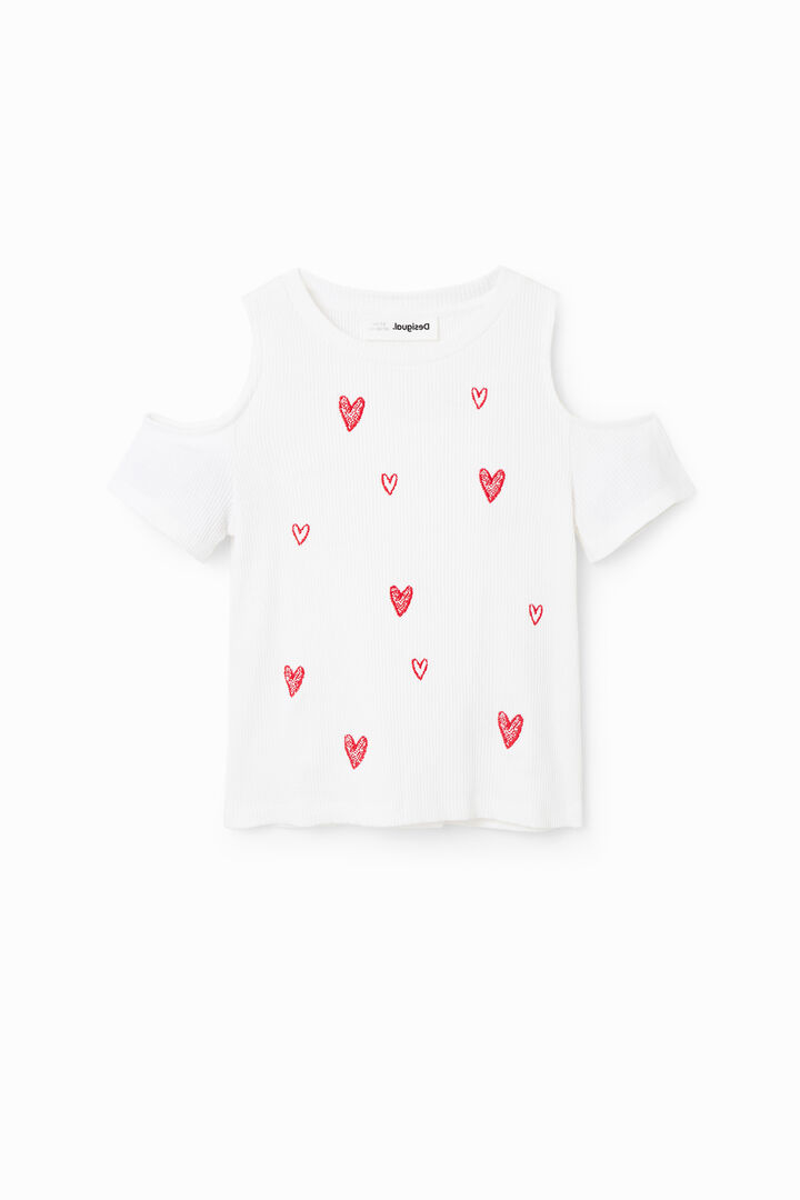 Camiseta cut-out corazones | Desigual