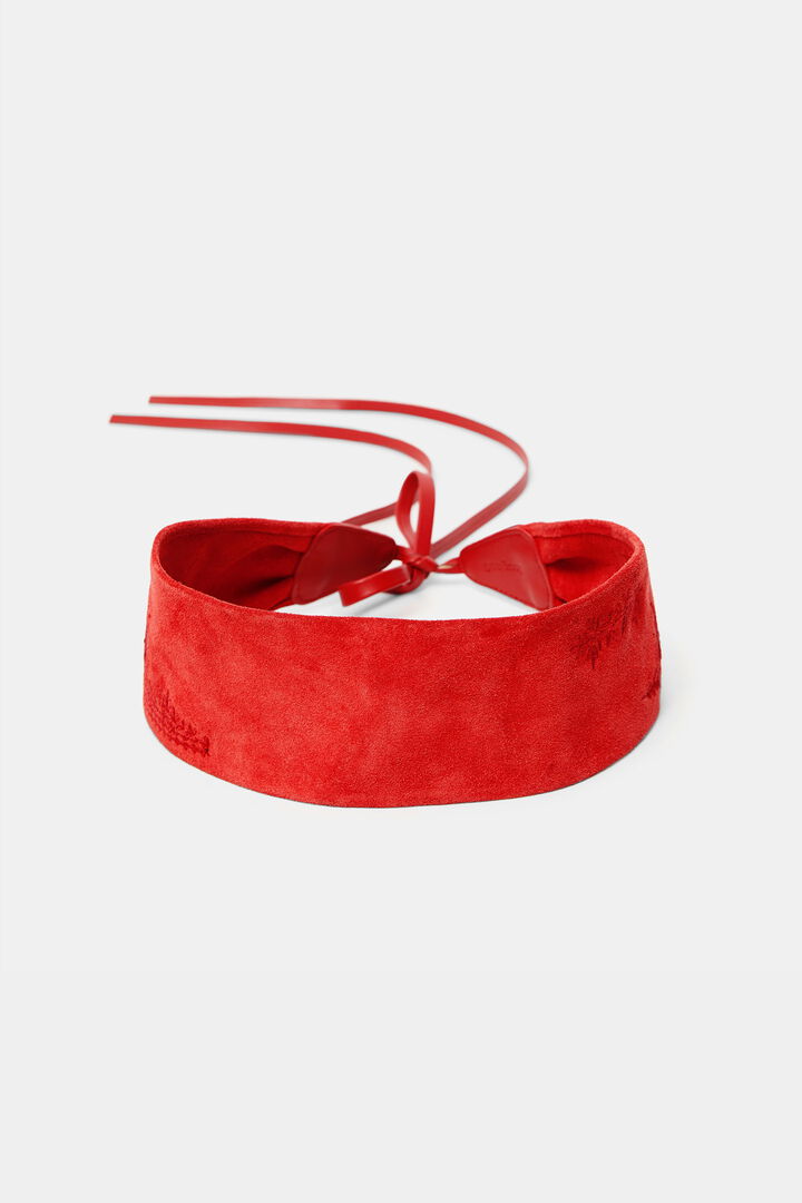 Leather sash flowers | Desigual