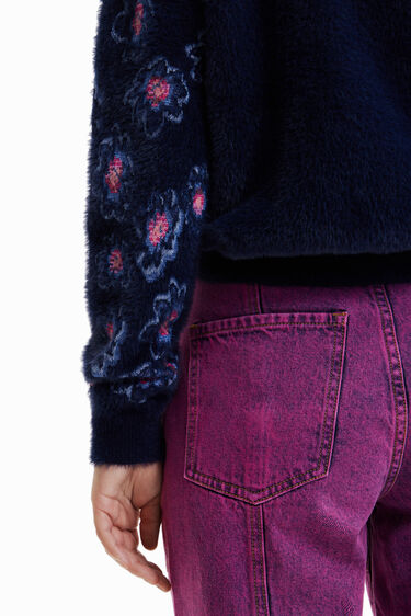 Maglia ecopelliccia floreale | Desigual