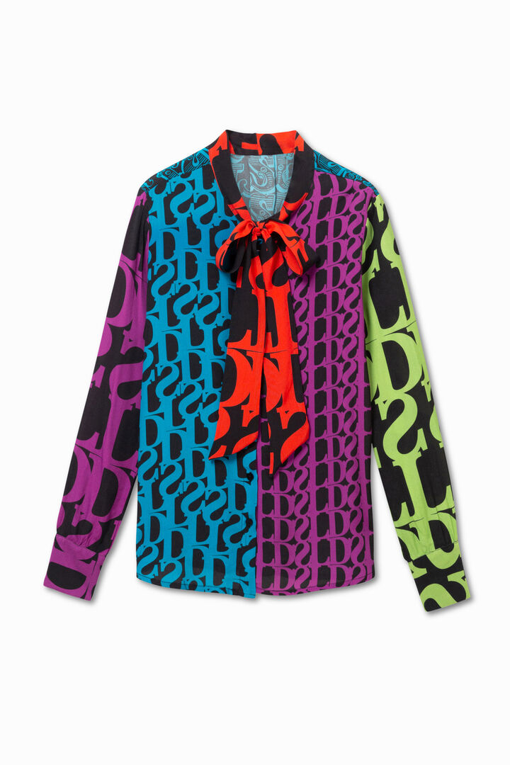 Blouse à nœud et logomanie Designed by M. Christian Lacroix | Desigual