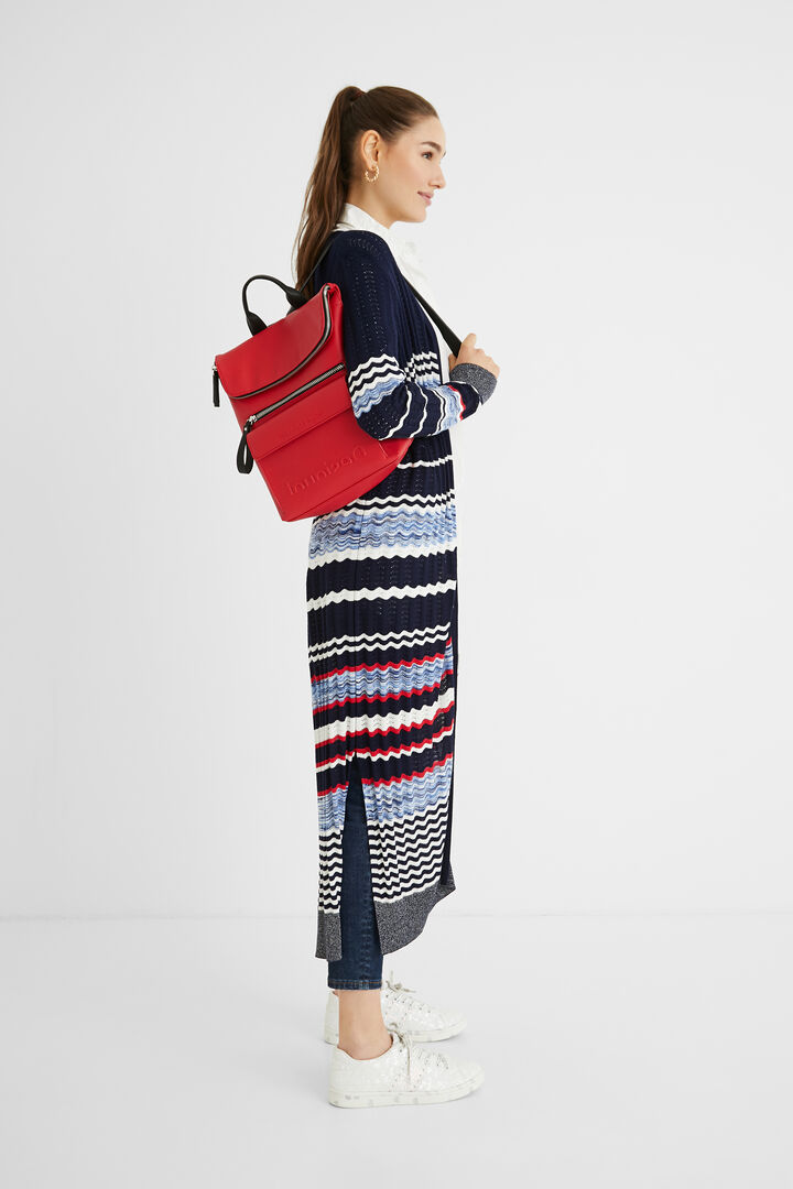 Mochila cuadrada efecto piel | Desigual