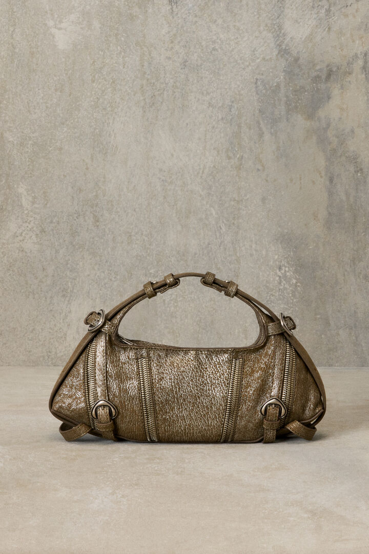 Bolso mediano piel metalizado studio