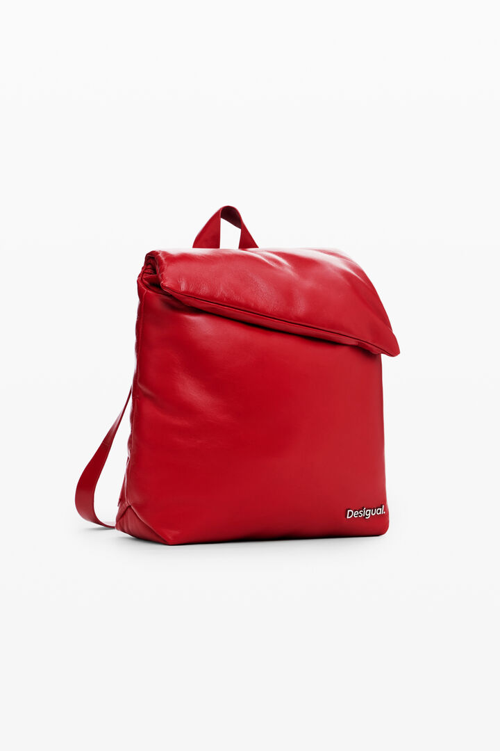 Mochila 100% piel acolchada mediana | Desigual