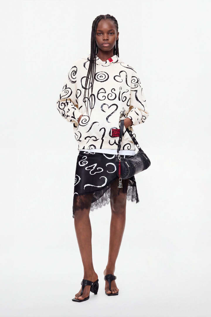Printed 100% cotton sweatshirt