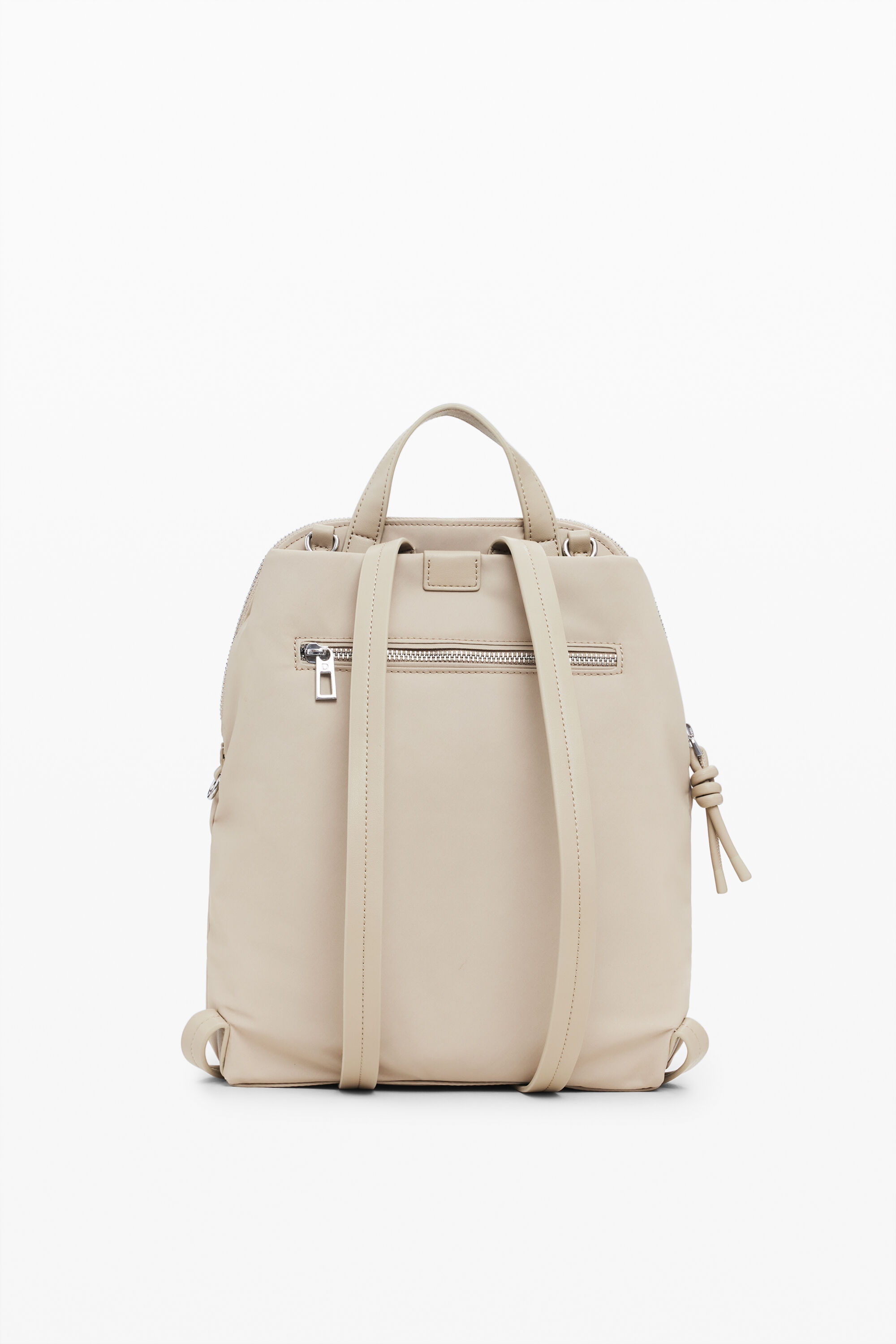 Desigual Mini Drawstring Backpack In White