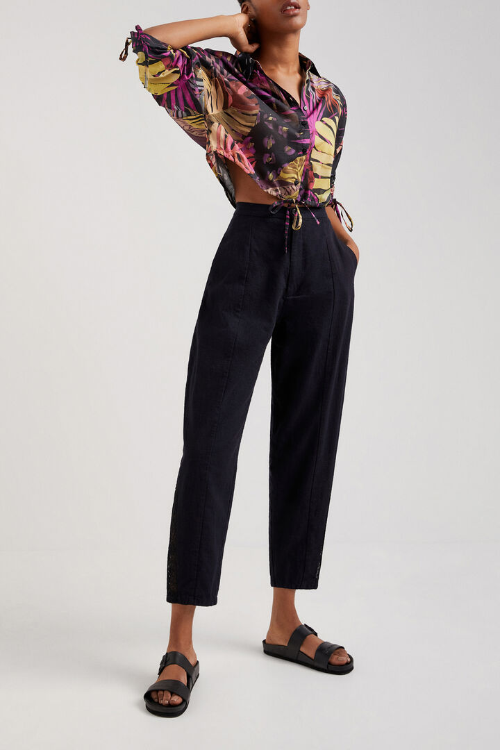 Tropische, schwarze Bluse | Desigual