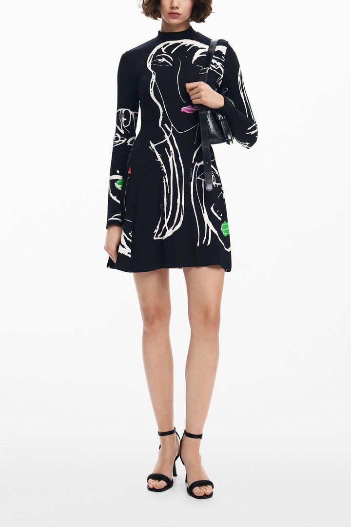 Sukienka z nadrukiem twarzy | Desigual