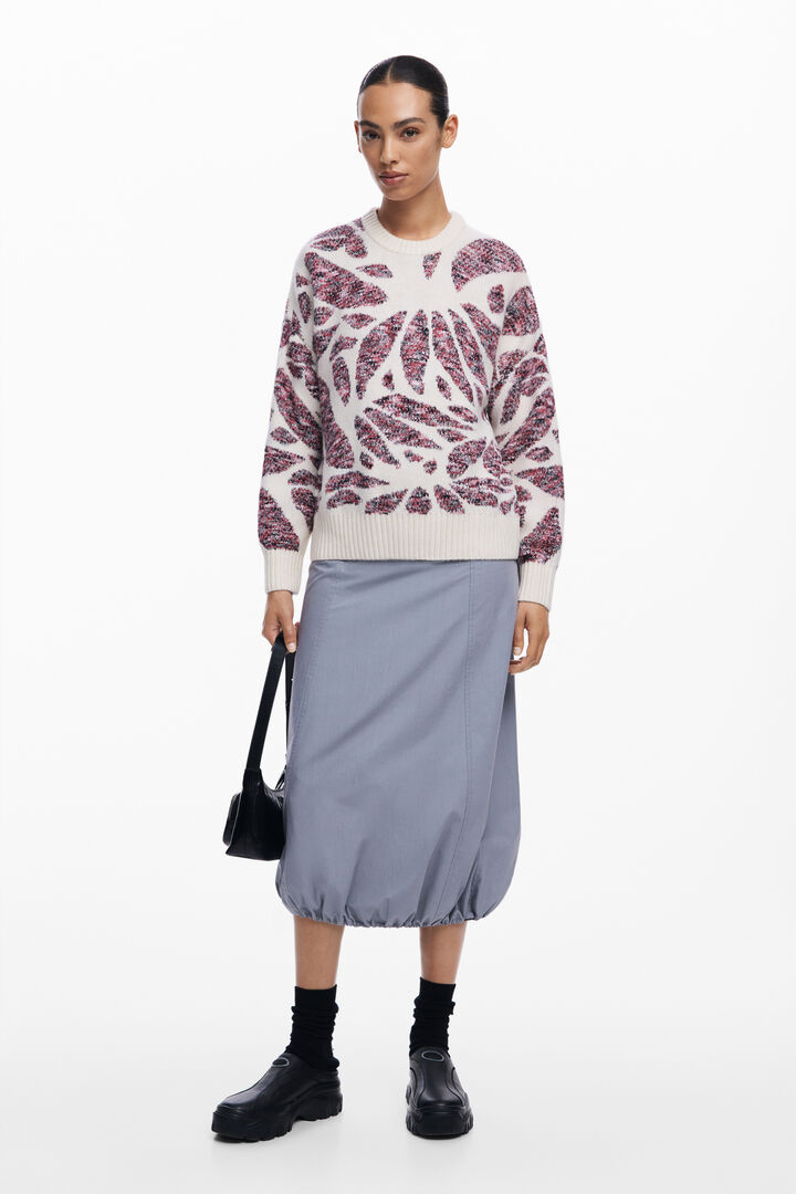 Leaf print sweater | Desigual