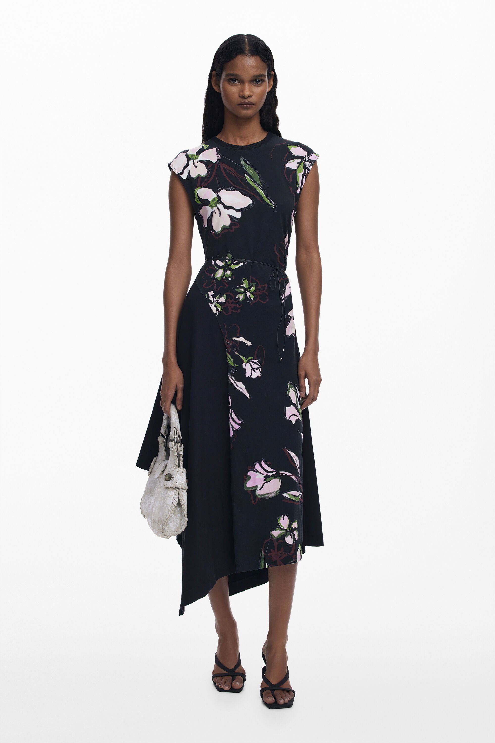 Robe asymétrique à fleurs - Desigual - Modalova