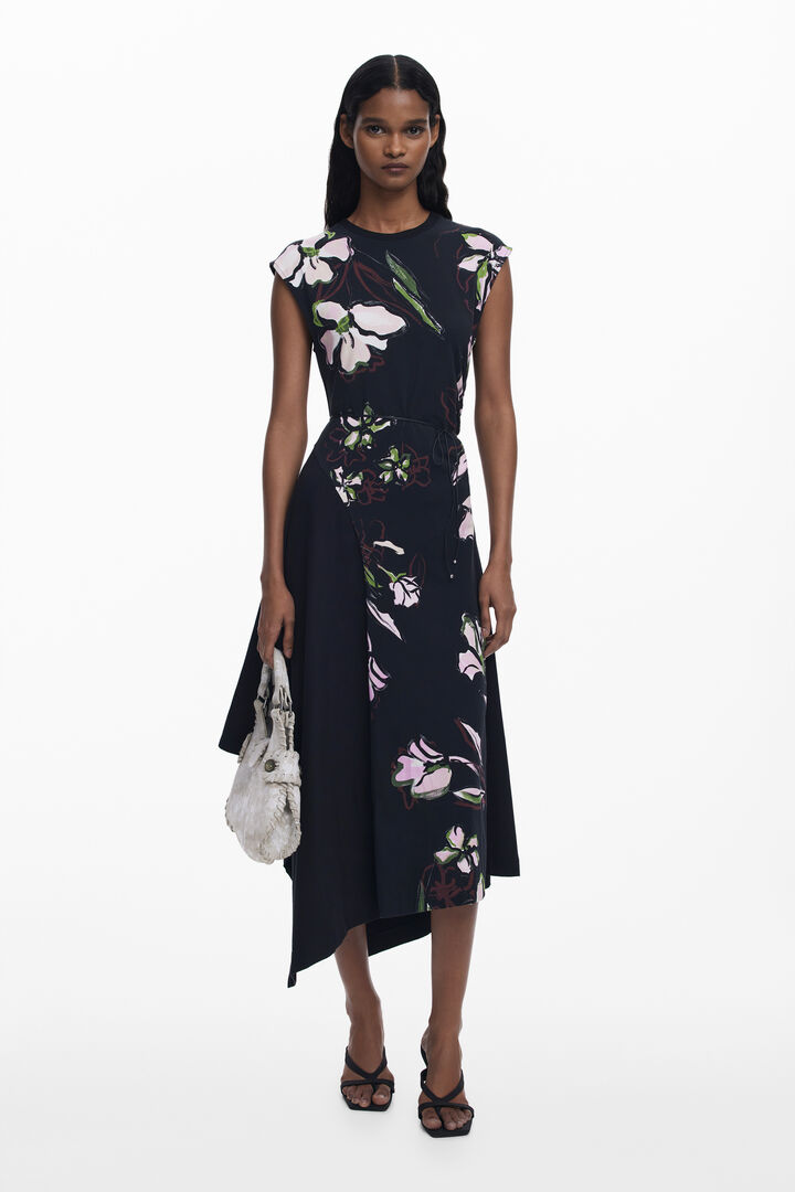 Vestit asimètric flors