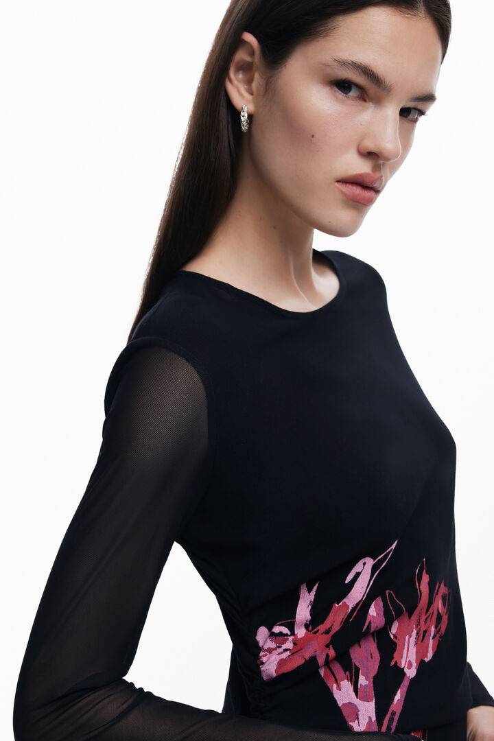 Asymmetric lily long dress | Desigual