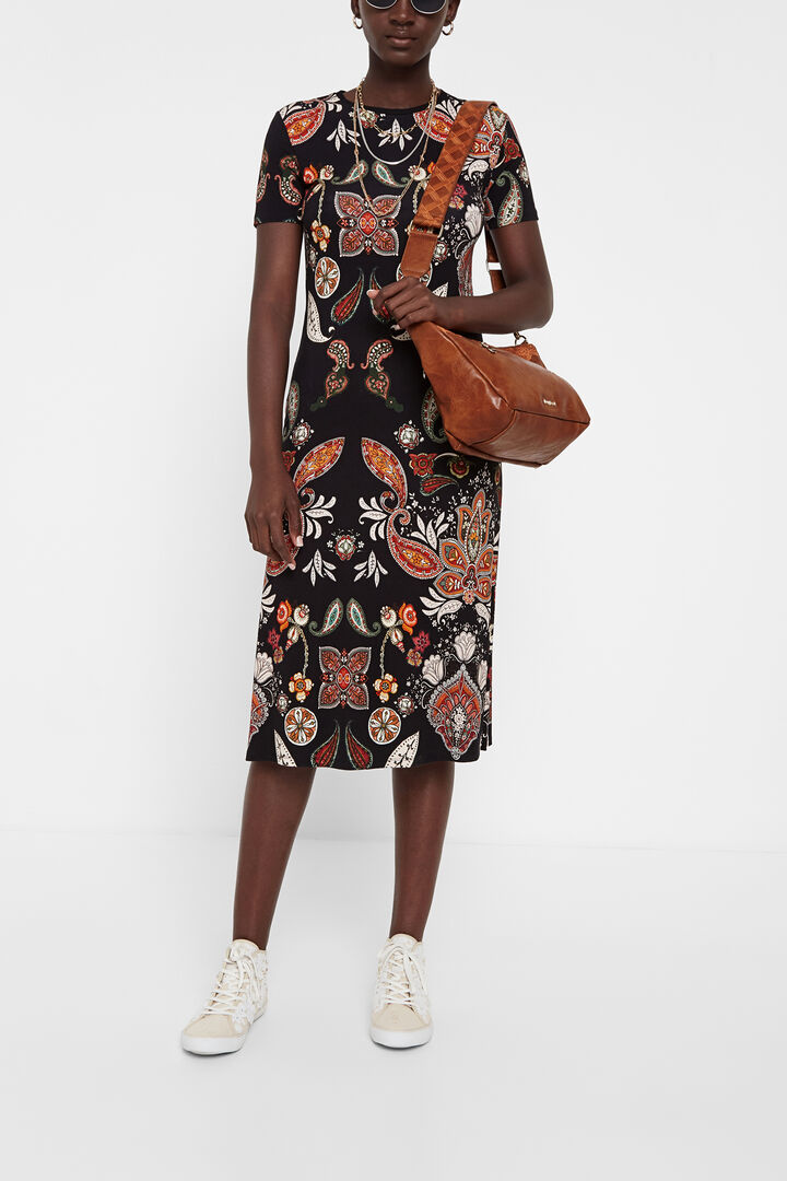 Vestido midi estampación paisley | Desigual