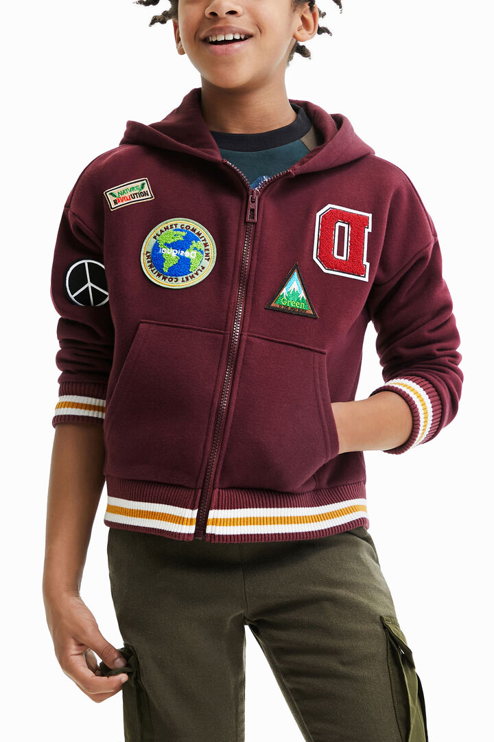 Sudadera college parches | Desigual