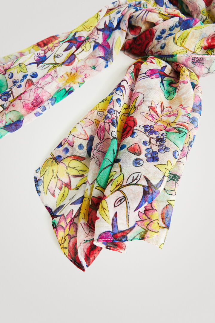 Foulard rectangulaire fleurs | Desigual