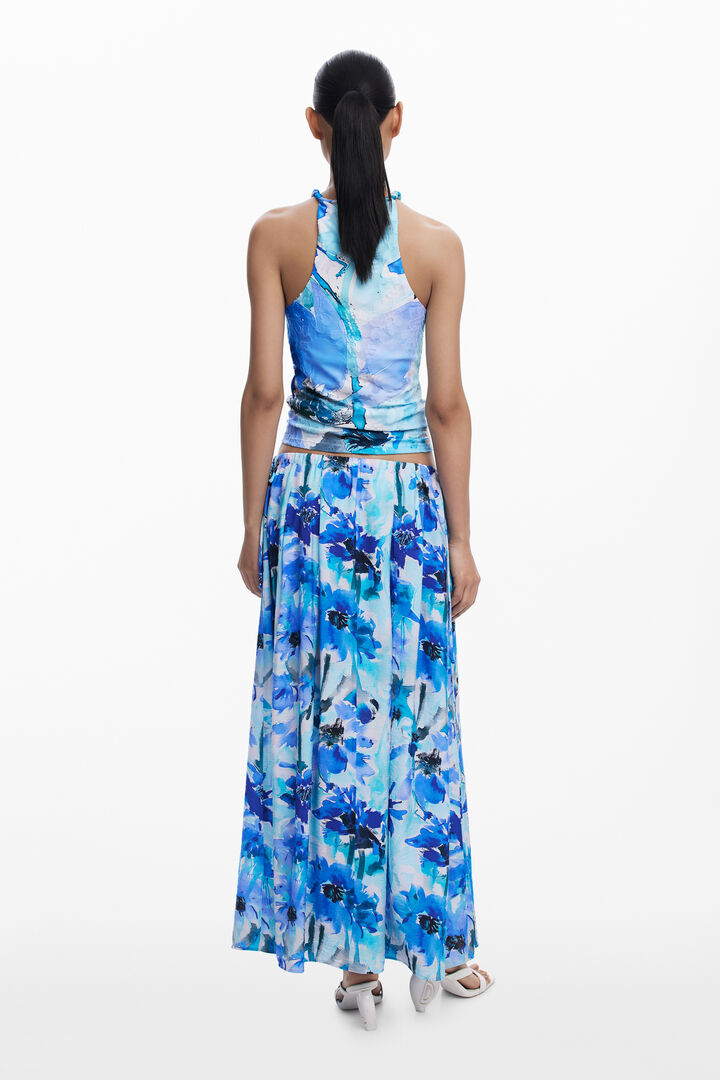 Floral A-line midi skirt | Desigual