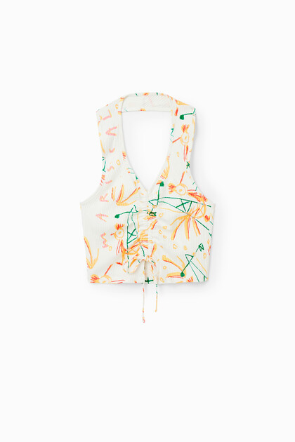 Short gathered top