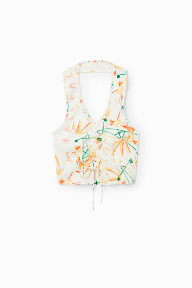 Top curt frunzit | Desigual