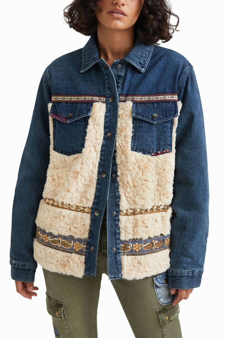 Hybrid denim jacket fleece | Desigual