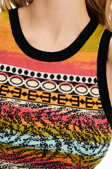 Knit borders T-shirt | Desigual