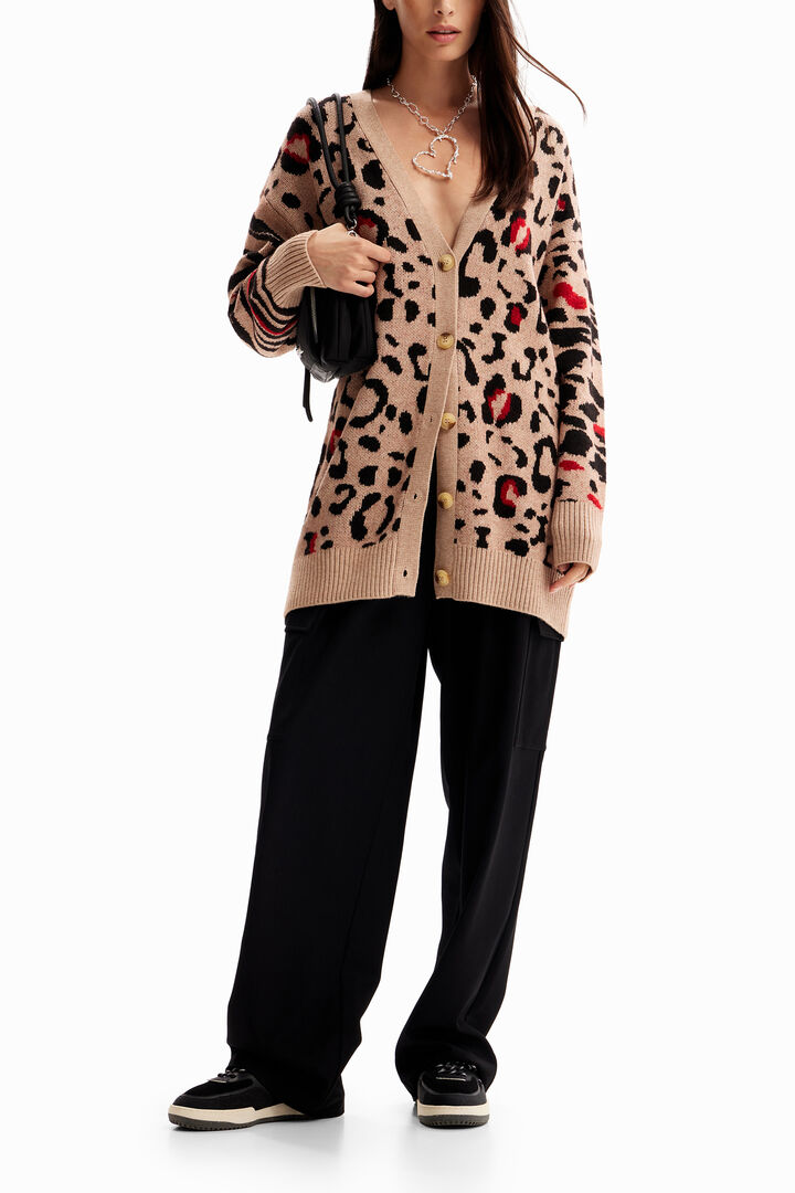 Cárdigan oversize leopardo | Desigual