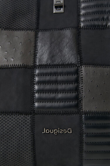 Leather effect backpack textures | Desigual