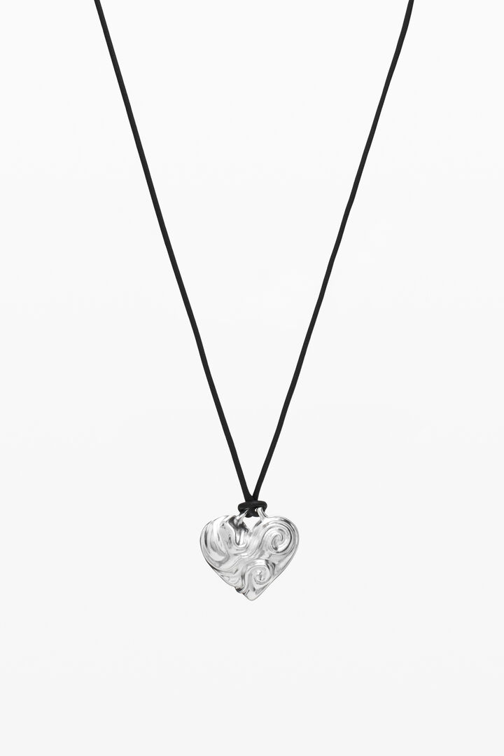 Zalio gold-plated heart pendant with cord | Desigual