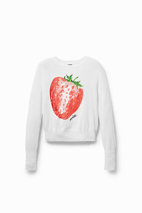 Cropped strawberry jumper