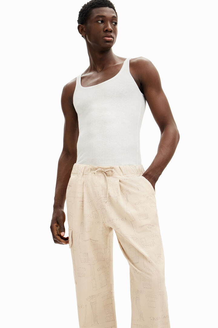Printed cargo pants | Desigual