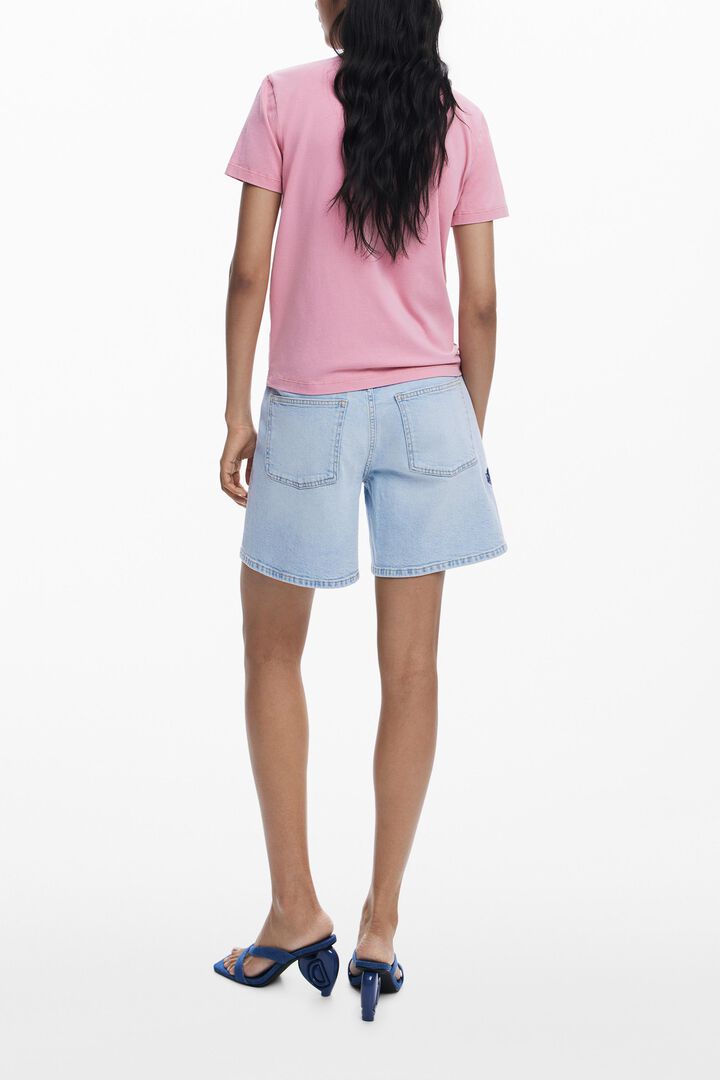 Denim Bermuda flower