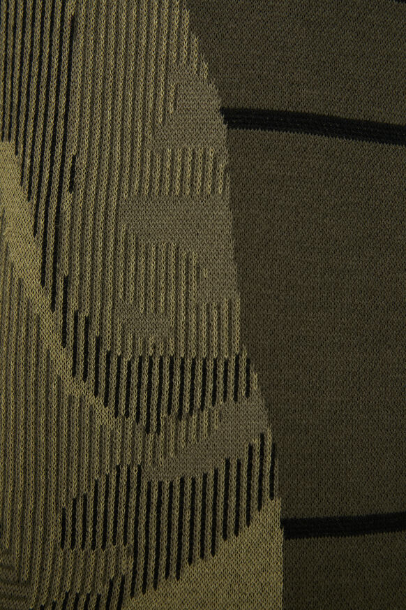 Striped Jacquard camo jumper | Desigual