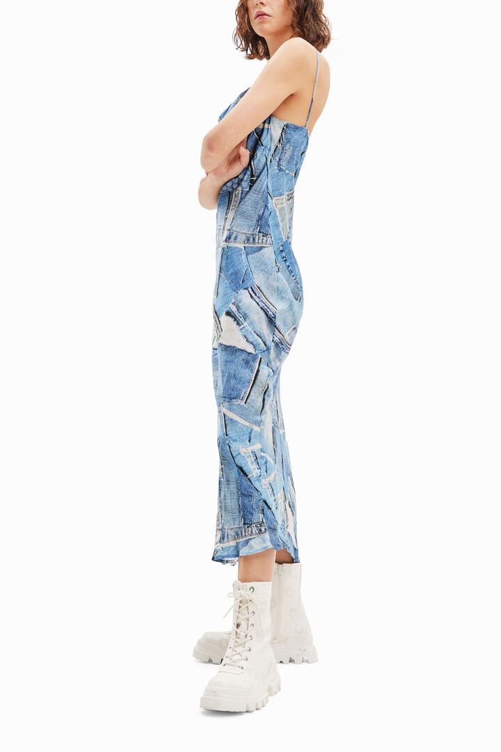 Vestit midi patch denim | Desigual
