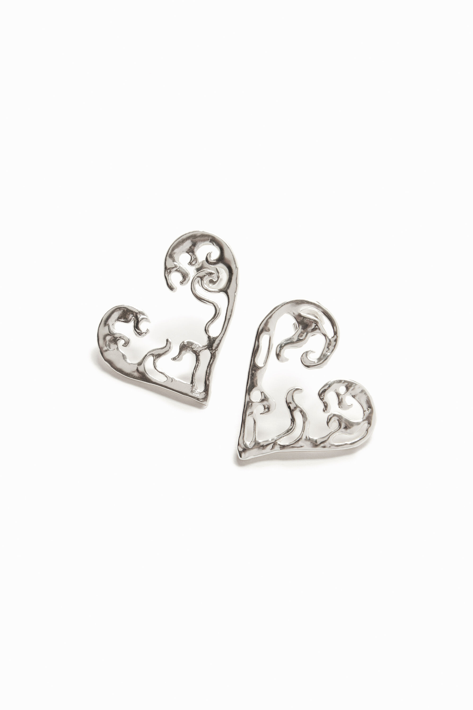 Boucles d'oreilles cœur plaquées argent Zalio