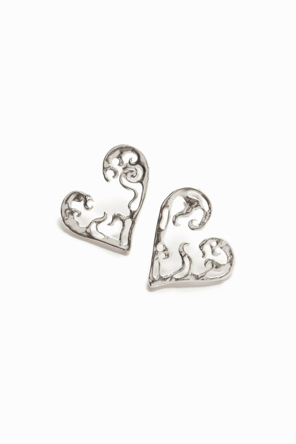 Boucles d'oreilles cœur plaquées argent Zalio