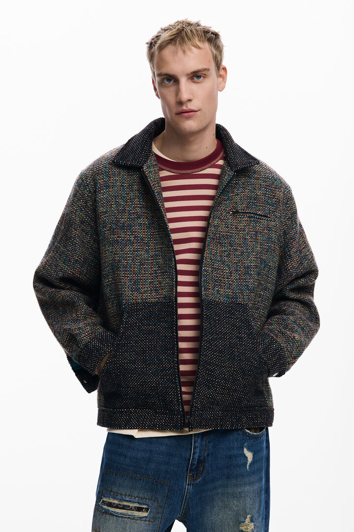 Chaqueta bolsillo jaspeada