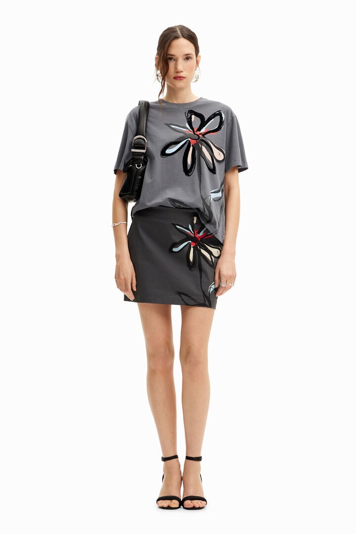 Flower illustration T-shirt | Desigual