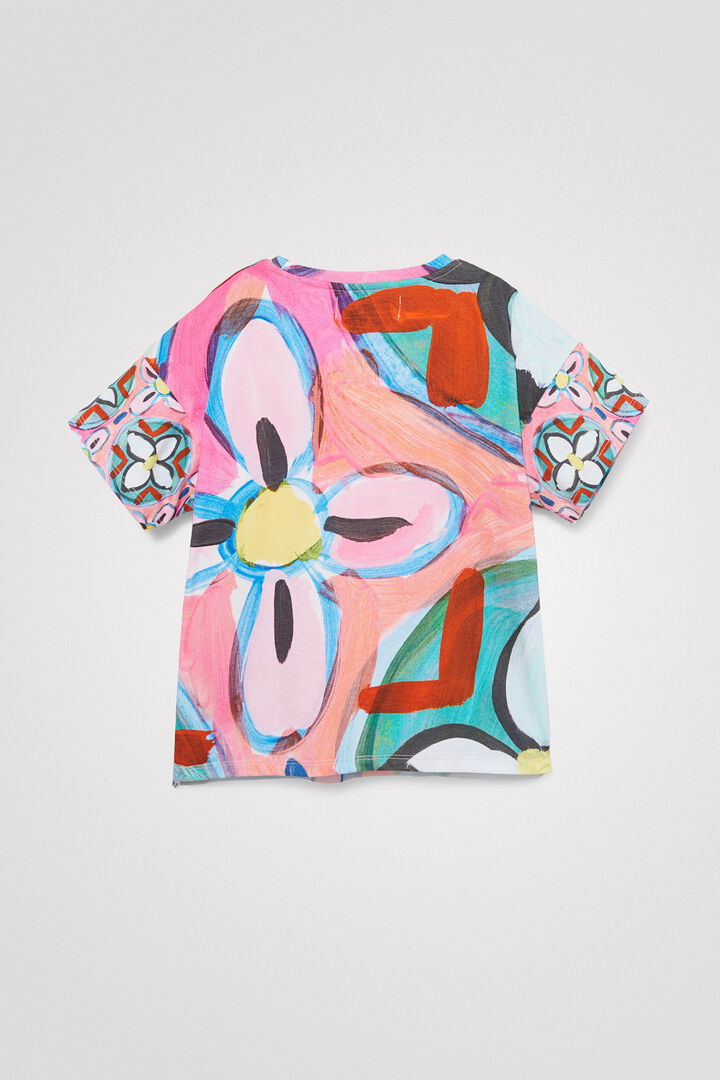 Camiseta flores pintadas | Desigual