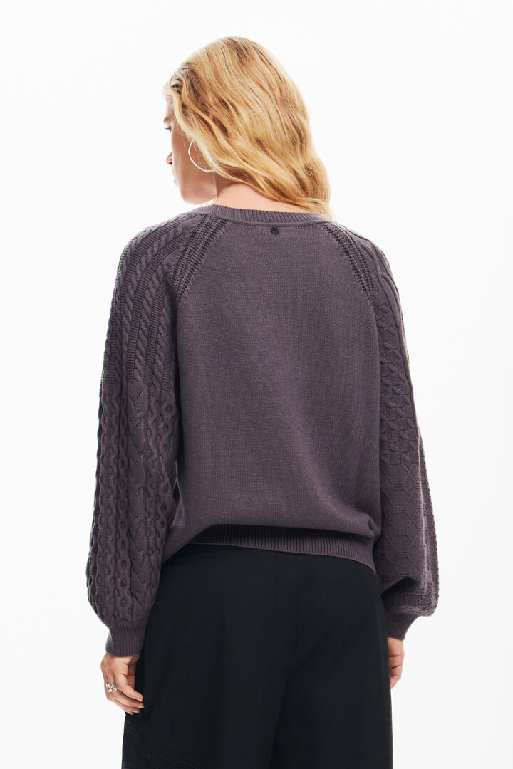 Textured sleeve sweater | Desigual