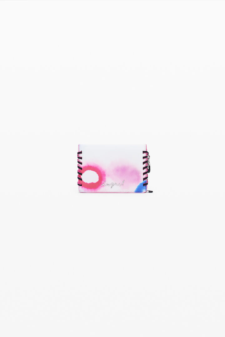 Small wallet with braided leather effect | Desigual