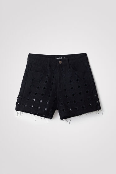 Denim shorts with holes | Desigual