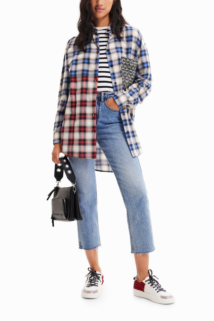 Patchwork plaid shirt | Desigual