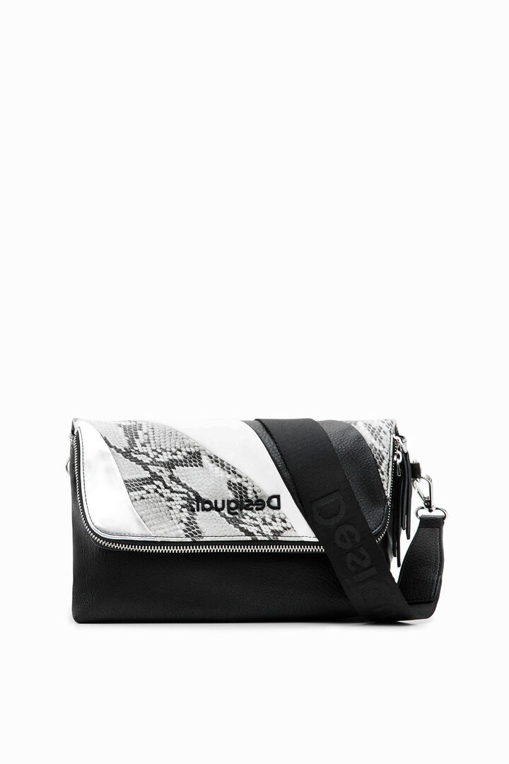 Patchwork snakeskin crossbody bag | Desigual