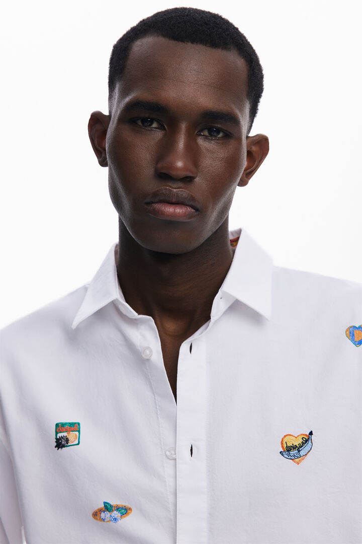 Long-sleeve shirt with drawings | Desigual