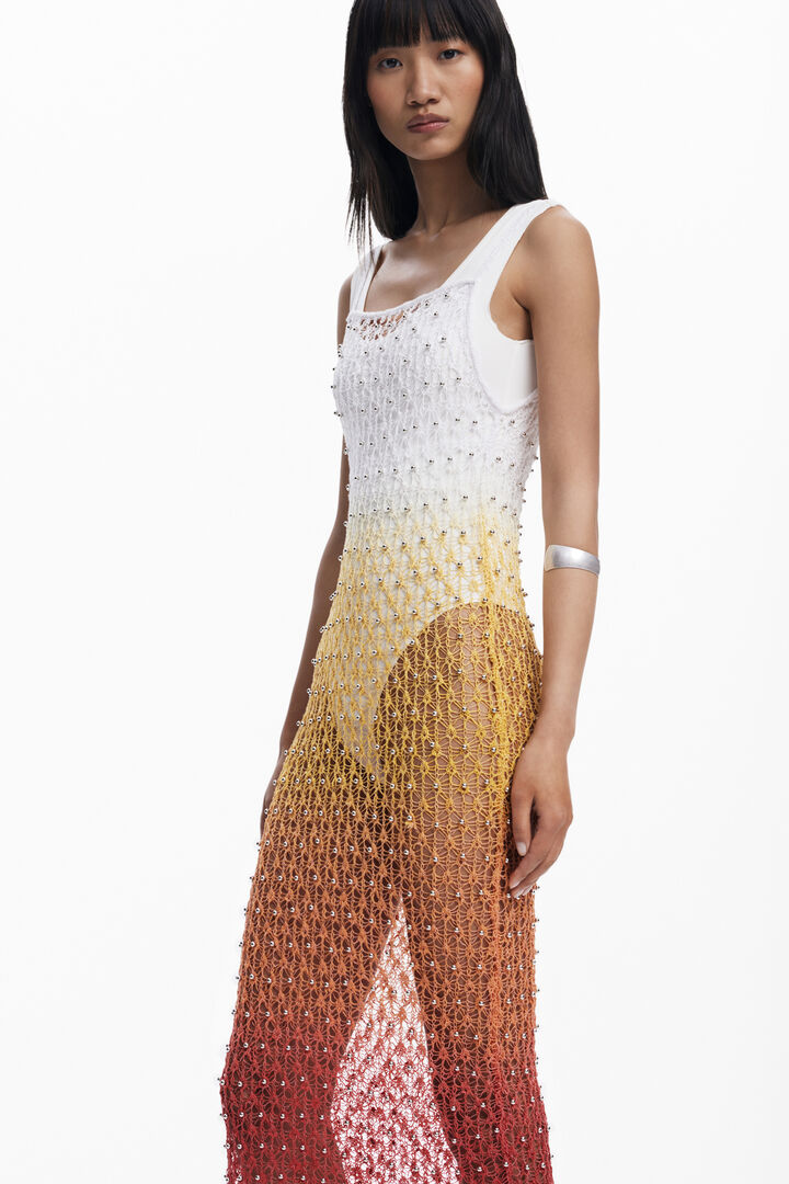 Gradient red midi dress | Desigual
