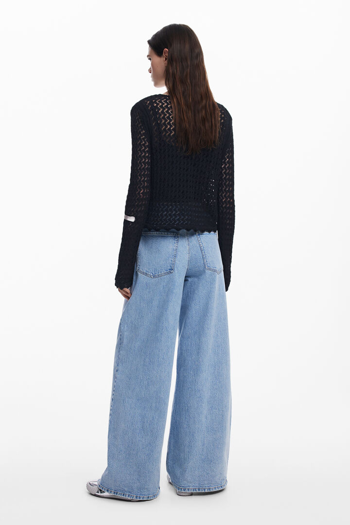Cropped openwork sweater | Desigual