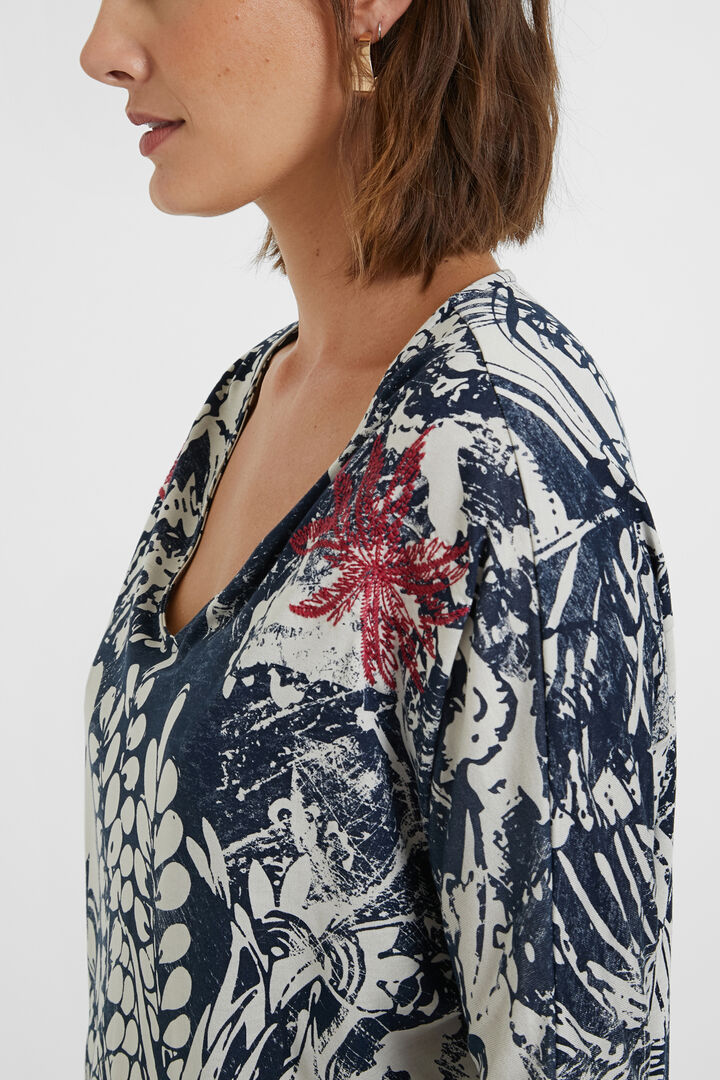 Floral jacquard T-shirt | Desigual