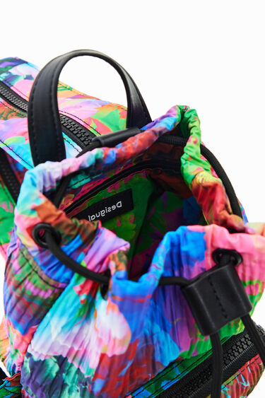 Mini multi-position floral backpack | Desigual
