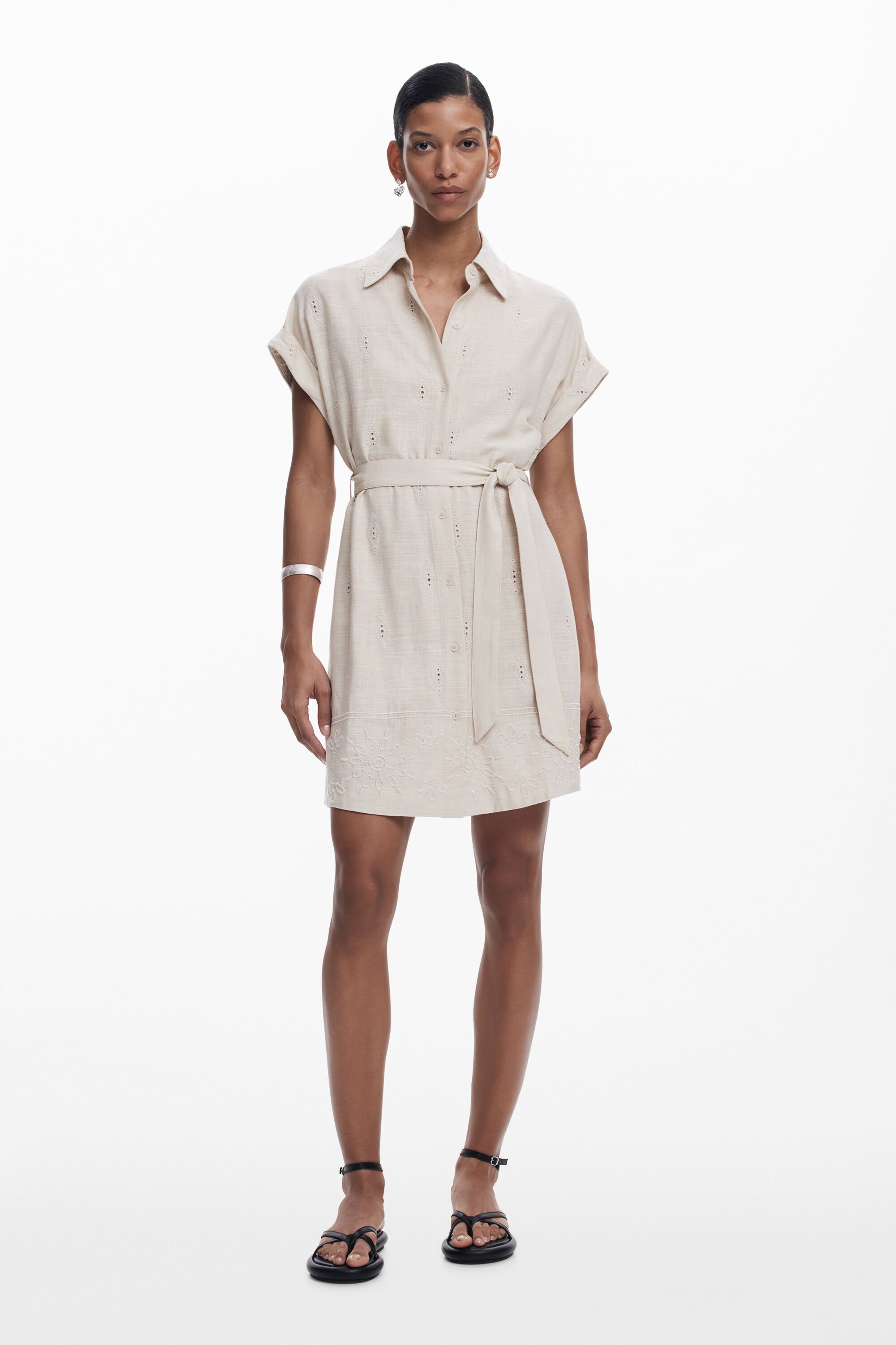 Short perforated dress