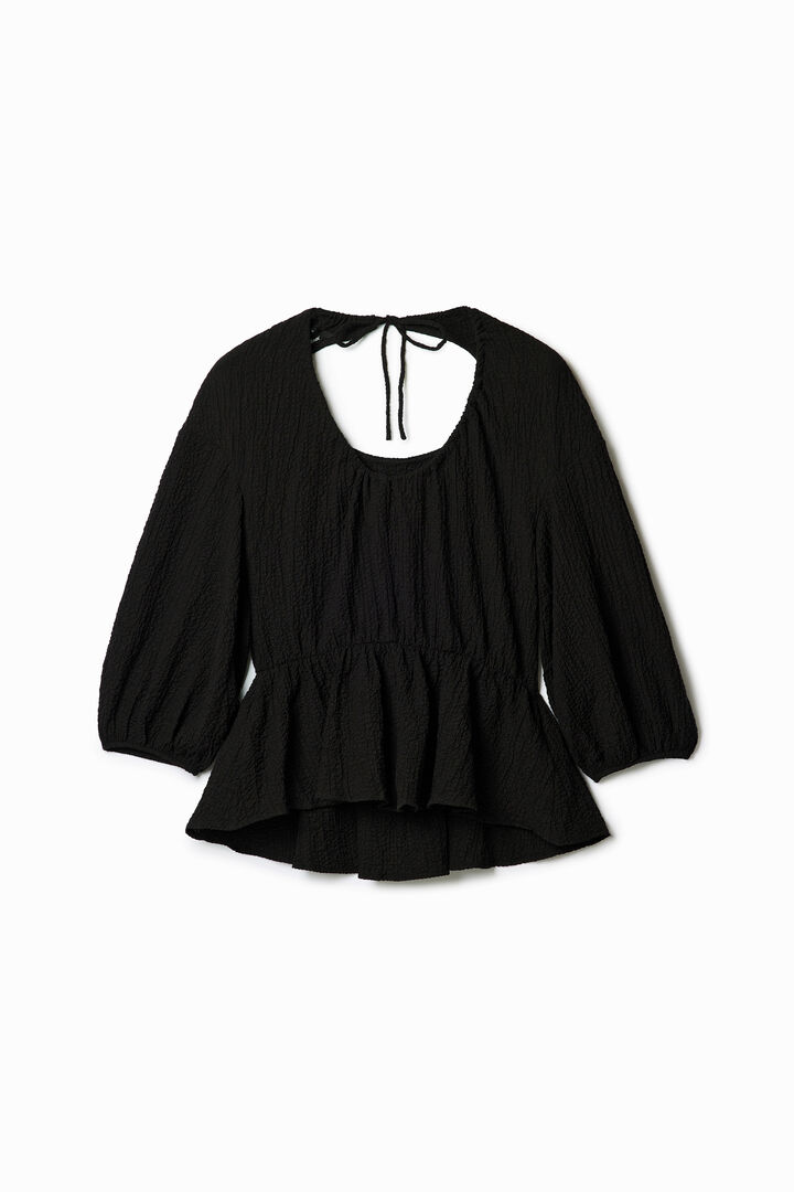Textured cut-out blouse