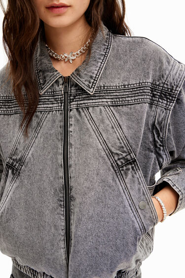 Women's Denim detachable sleeve jacket I Desigual.com