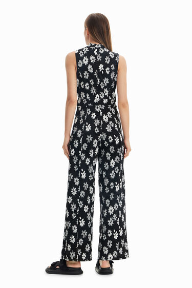 Contrast floral jumpsuit | Desigual